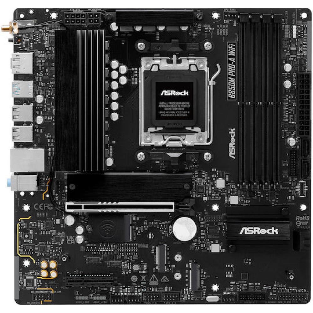 ASRock B850M Pro-A WiFi Motherboard Micro ATX με AMD AM5 Socket 90-MXBR90-A0UAYZ