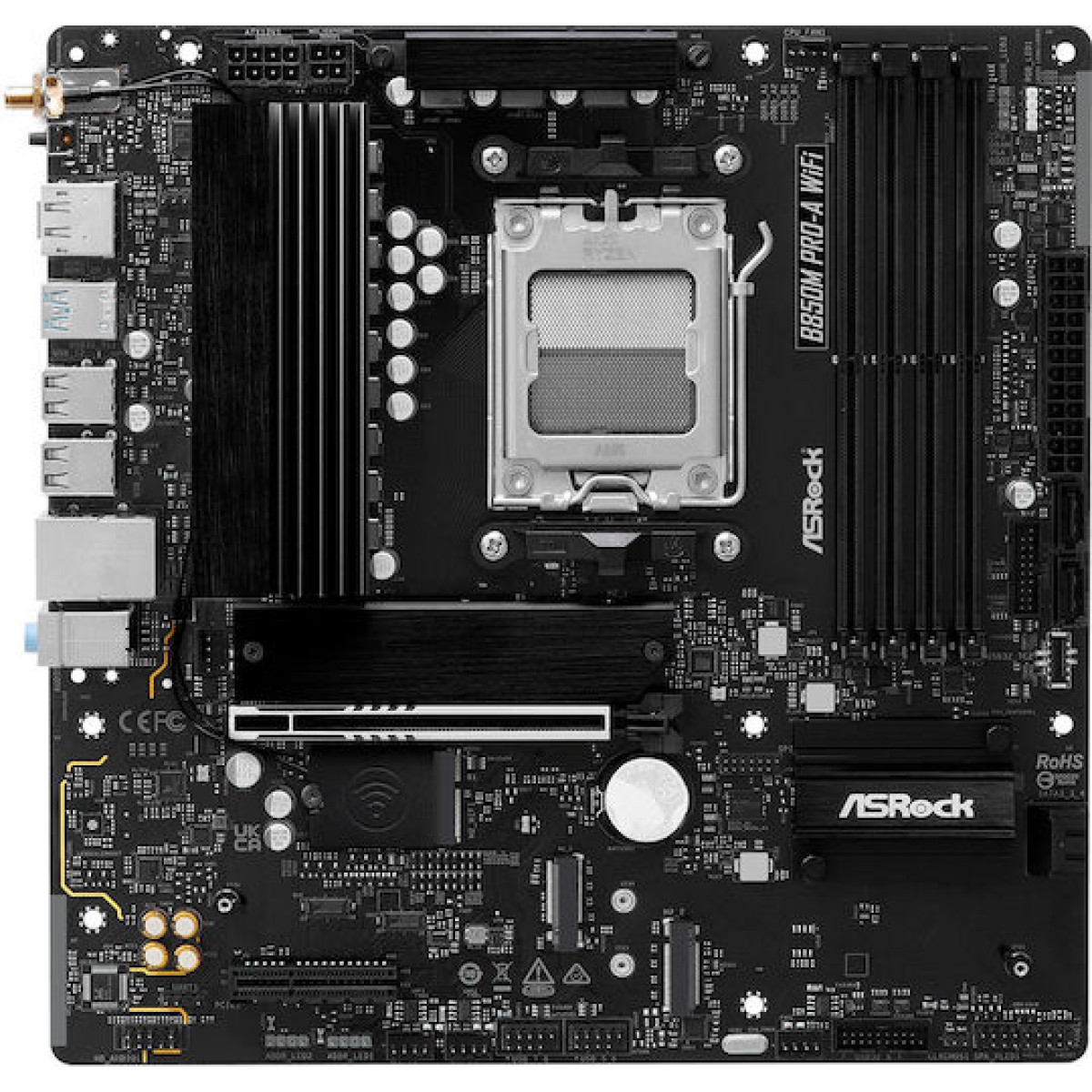 ASRock B850M Pro-A WiFi Motherboard Micro ATX με AMD AM5 Socket 90-MXBR90-A0UAYZ