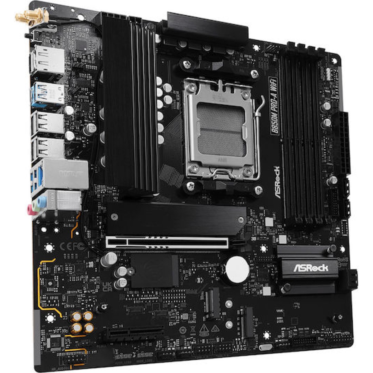 ASRock B850M Pro-A WiFi Motherboard Micro ATX με AMD AM5 Socket 90-MXBR90-A0UAYZ