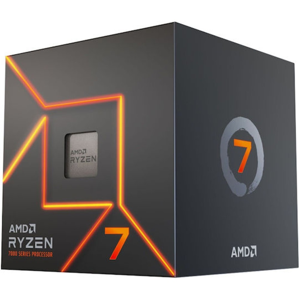 AMD Ryzen 7 7700 3.8GHz Επεξεργαστής 8 Πυρήνων για Socket AM5 σε Κουτί με Ψύκτρα