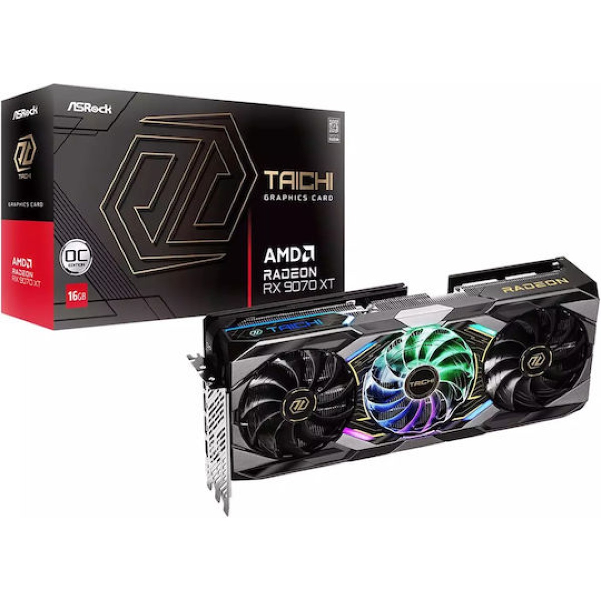 ASRock Radeon RX 9070 XT 16GB GDDR6 Taichi OC Κάρτα Γραφικών