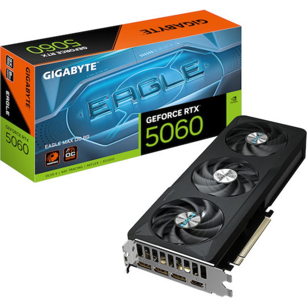 Gigabyte GeForce RTX 5060 8GB GDDR7 Eagle MAX OC Κάρτα Γραφικών