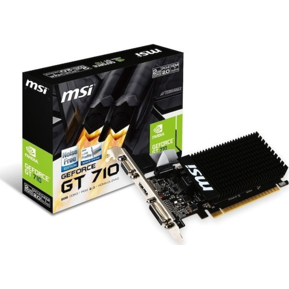 MSI GeForce GT 710 2GB GDDR3 Κάρτα Γραφικών