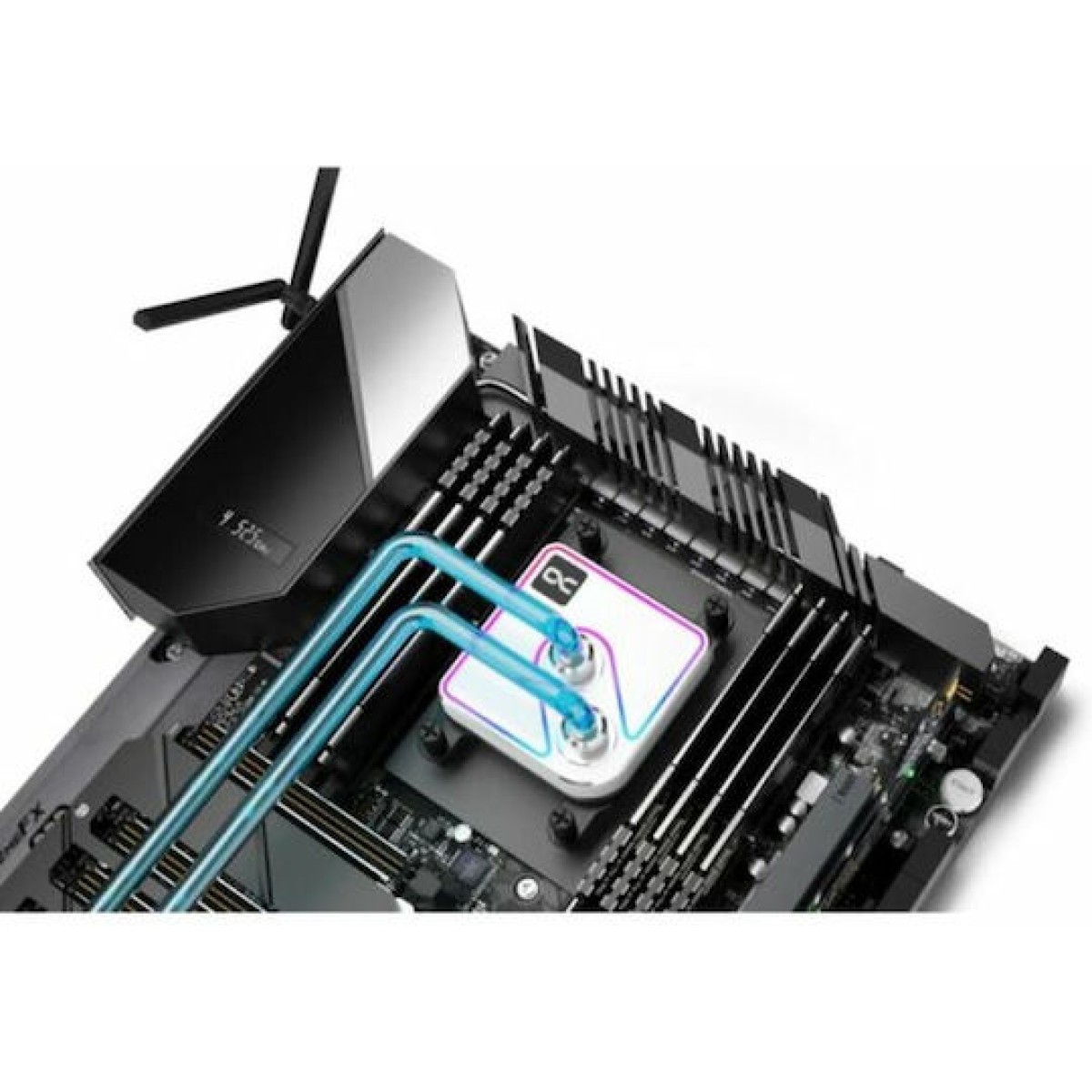 Alphacool Core 1 Aurora CPU Water Block Λευκό