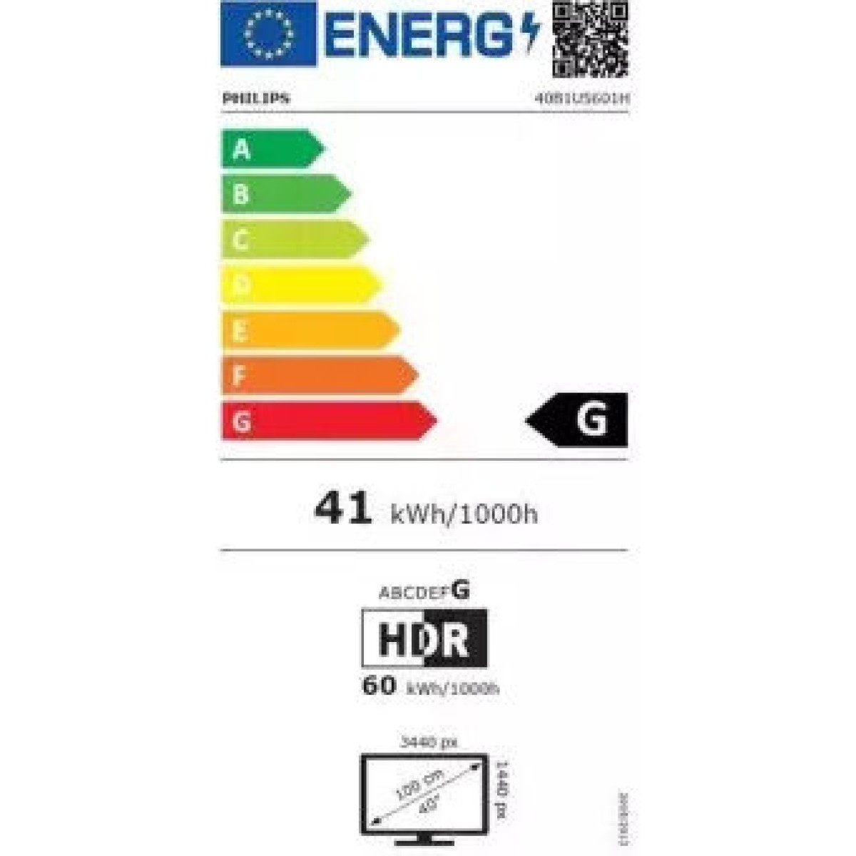 Philips 40B1U5601H Ultrawide IPS HDR Monitor 40\