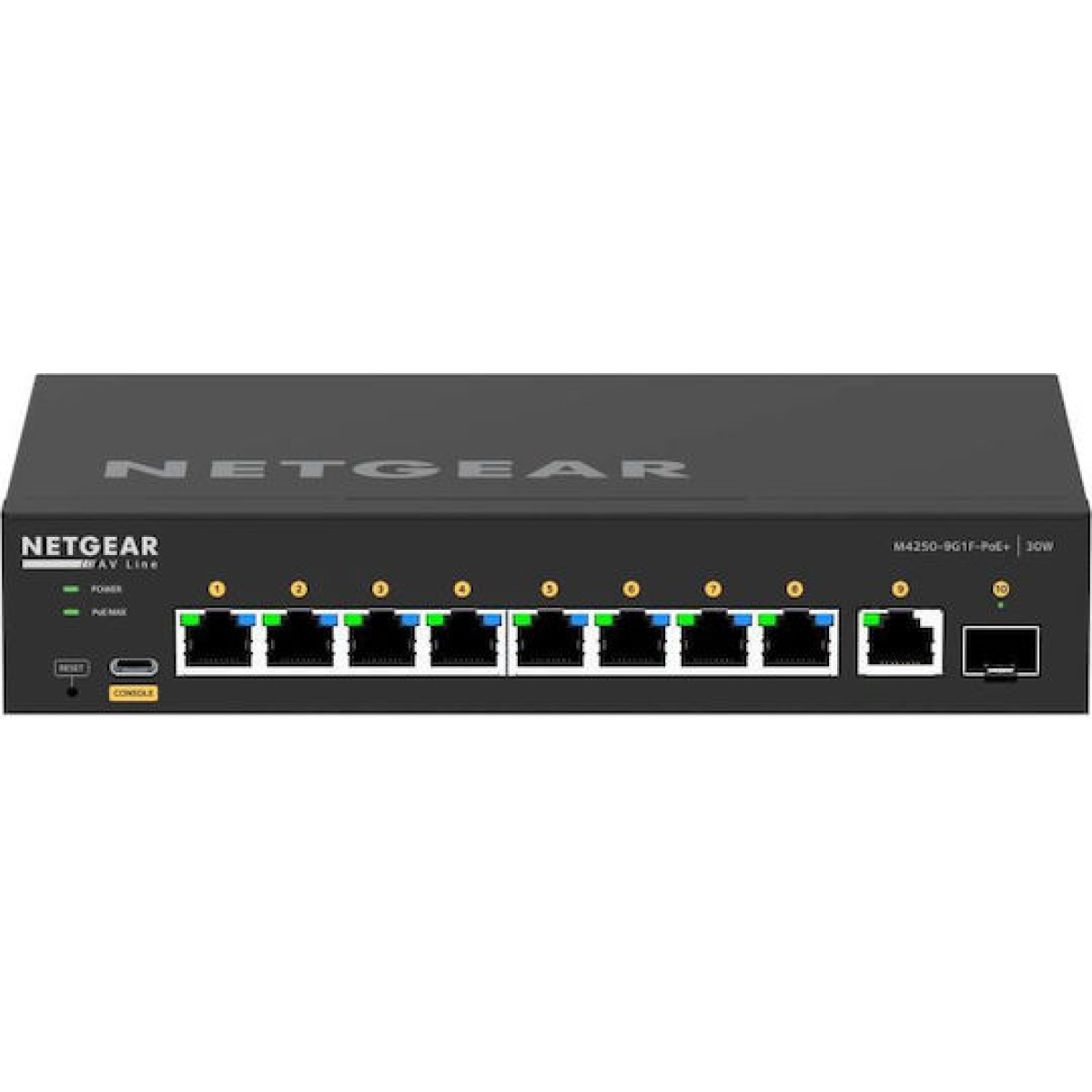 NetGear GSM4210PD Managed L2 PoE Switch με 9 Θύρες Gigabit (1Gbps) Ethernet και 1 SFP Θύρα
