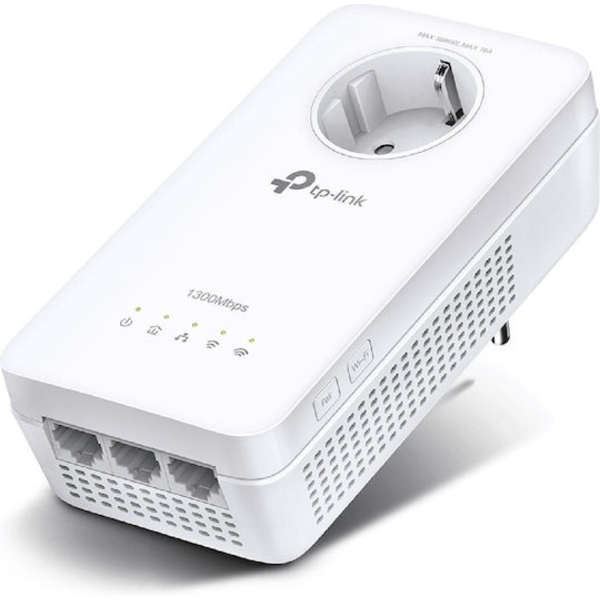 TP-LINK TL-WPA8631P v4 Powerline για Ασύρματη Σύνδεση Wi‑Fi 5 με Passthrough Πρίζα και 3 Θύρες Gigabit Ethernet