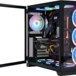 Inter-Tech C-703 Vision Gaming Midi Tower Κουτί Υπολογιστή Μαύρο