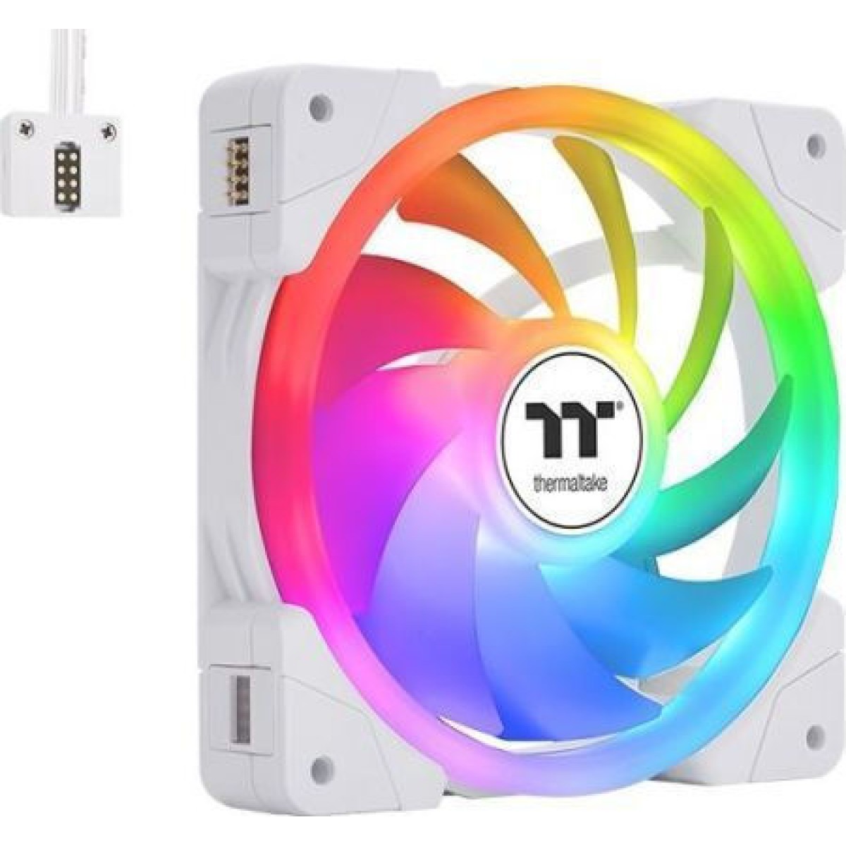 Thermaltake Swafan Ex12 TT Premium Edition Case Fan 120mm με RGB Φωτισμό και Σύνδεση 3-Pin / 4-Pin PWM 3τμχ Λευκό