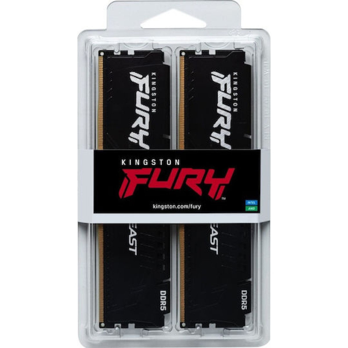 Kingston FURY Beast DDR5 16GB RAM με 2x8GB Modules και Ταχύτητα 6000 για Desktop