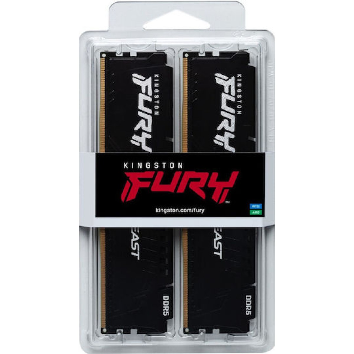 Kingston FURY Beast DDR5 32GB RAM με 2x16GB Modules και Ταχύτητα 6000 για Desktop