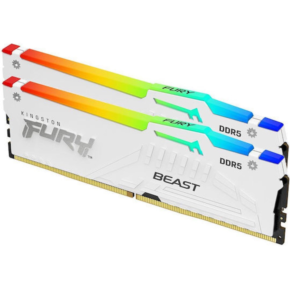 Kingston FURY Beast RGB DDR5 32GB RAM με 2x16GB Modules και Ταχύτητα 6000 για Desktop