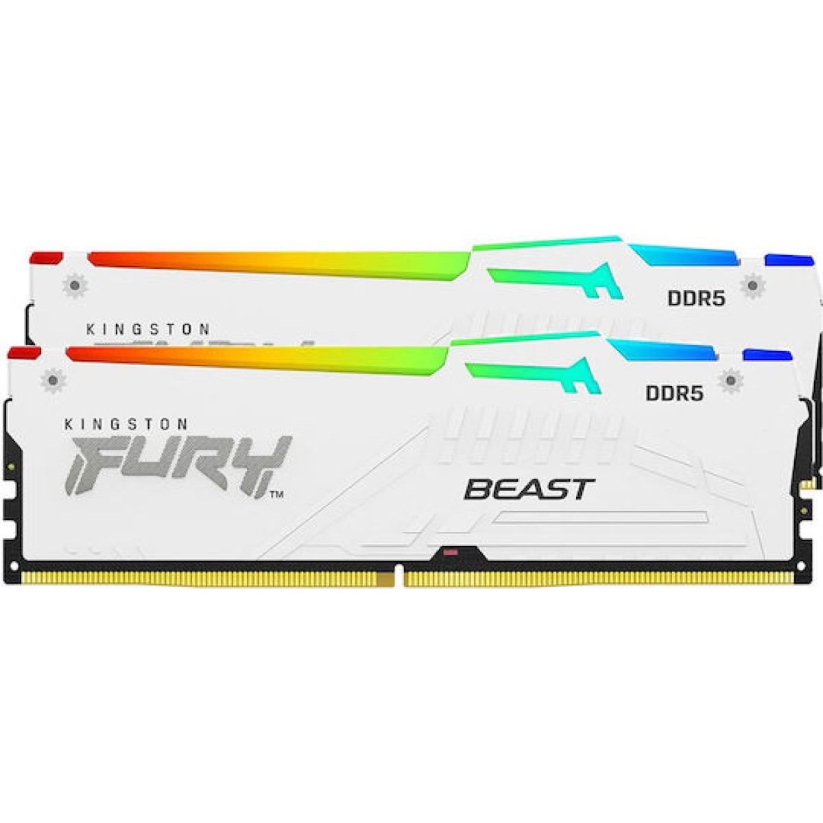 Kingston FURY Beast RGB DDR5 32GB RAM με 2x16GB Modules και Ταχύτητα 6000 για Desktop