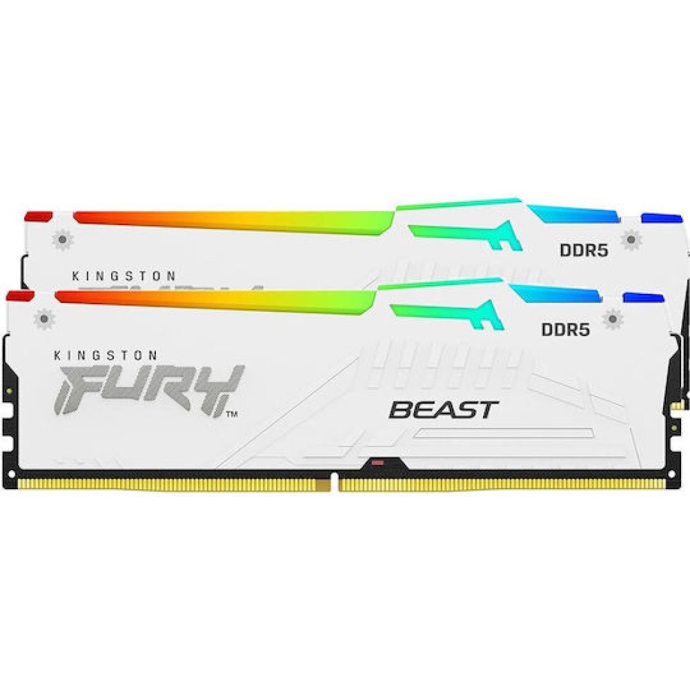 Kingston Fury Beast RGB DDR5 64GB RAM με 2x32GB Modules και Ταχύτητα 6000 για Desktop