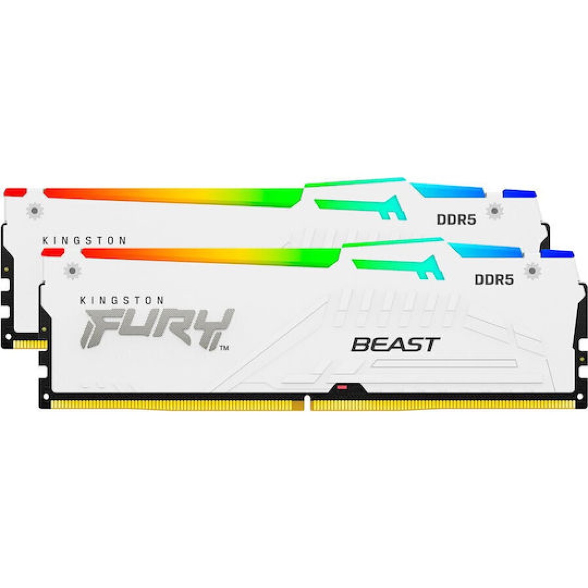 Kingston Fury Beast RGB DDR5 64GB RAM με 2x32GB Modules και Ταχύτητα 6000 για Desktop