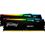 Kingston Fury Beast RGB DDR5 64GB RAM με 2x32GB Modules και Ταχύτητα 6400 για Desktop