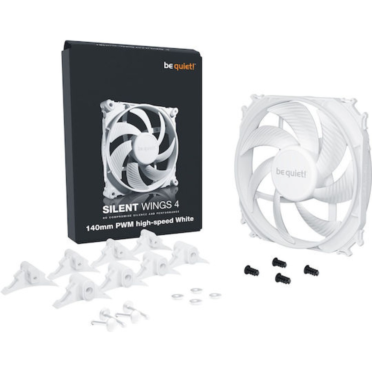 Be Quiet Silent Wings 4 Case Fan 140mm με Σύνδεση 4-Pin PWM Λευκό