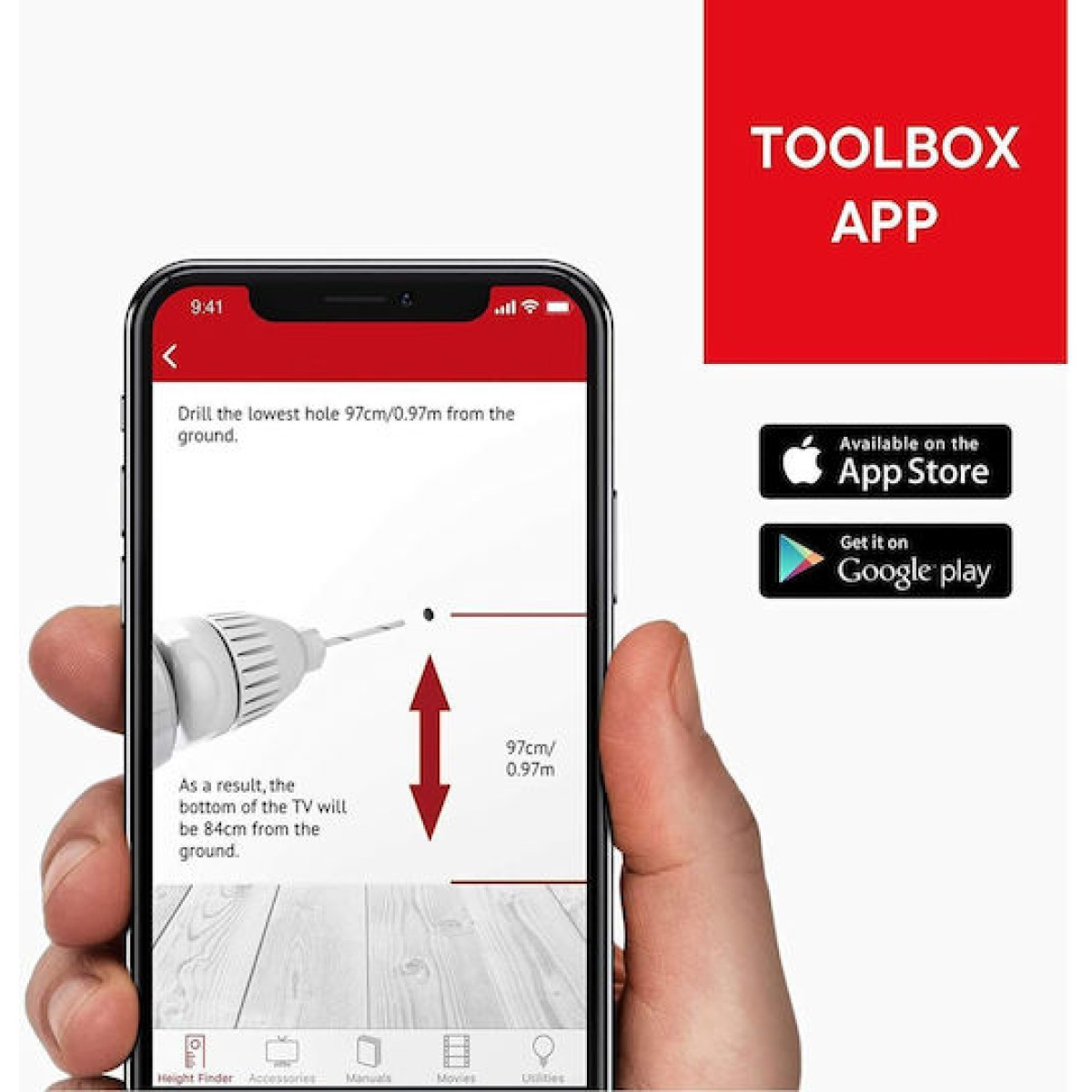 One For All WM 2411 Βάση Τηλεόρασης Τοίχου έως 55