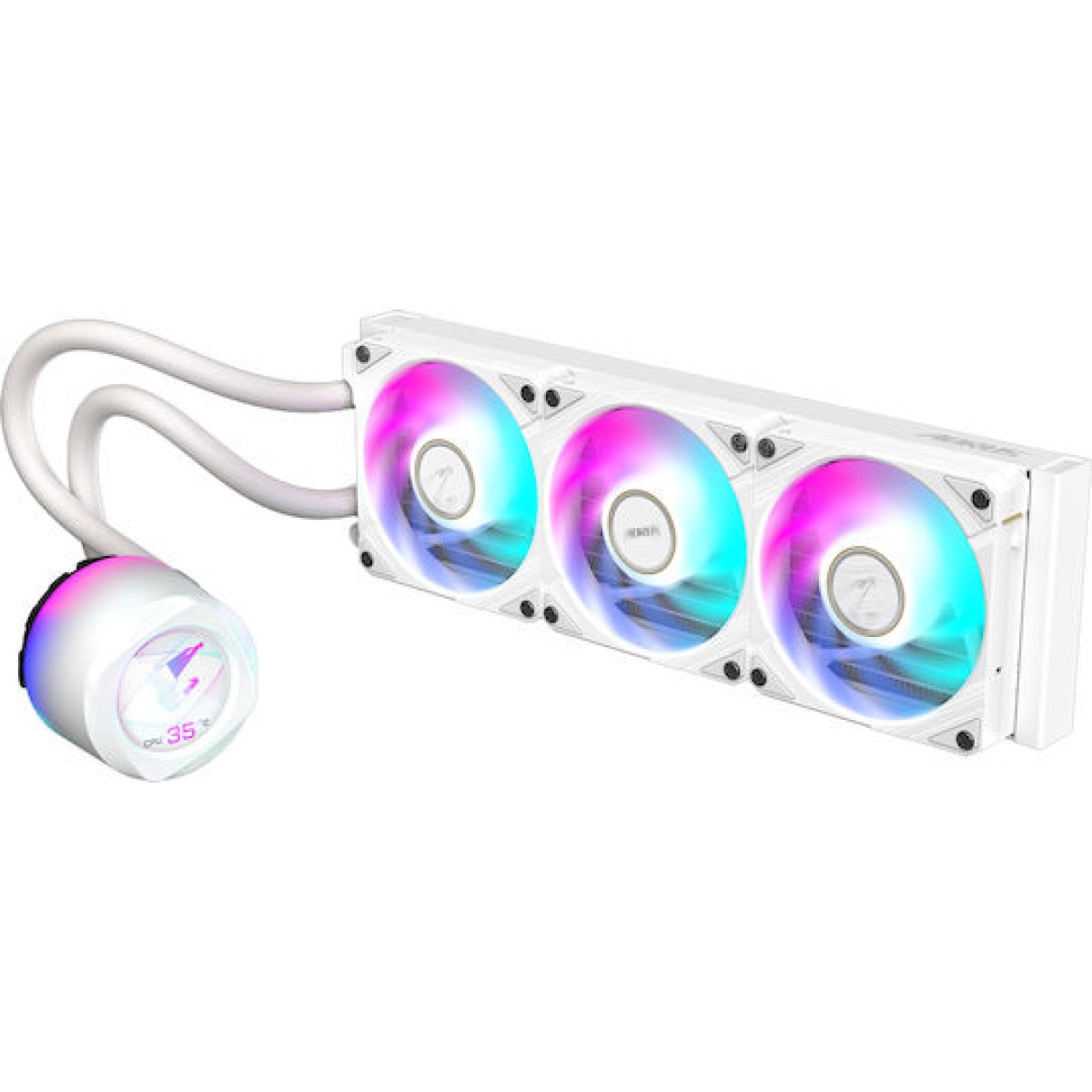 Gigabyte Aorus Waterforce X II 360 ICE Υδρόψυξη Επεξεργαστή Τριπλού Ανεμιστήρα 120mm για Socket AM4/AM5/1700/1200/115x με ARGB Φωτισμό Λευκή