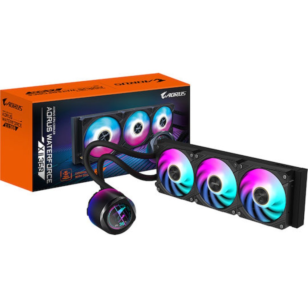 Gigabyte Aorus Waterforce X II 360 Υδρόψυξη Επεξεργαστή Τριπλού Ανεμιστήρα 120mm για Socket AM4/AM5/1700/1200/115x με ARGB Φωτισμό