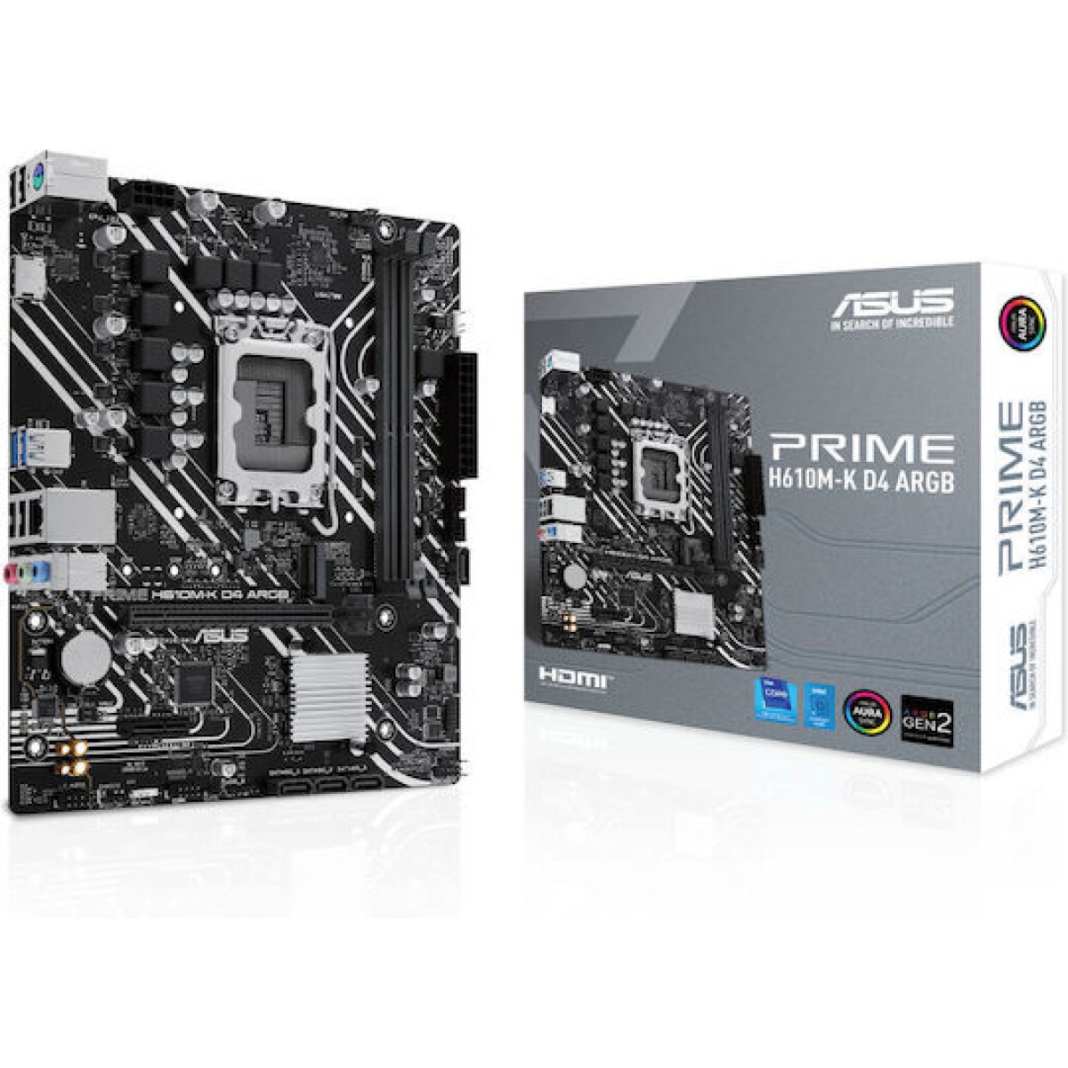 Asus Prime H610M-K D4 ARGB Motherboard Micro ATX με Intel 1700 Socket