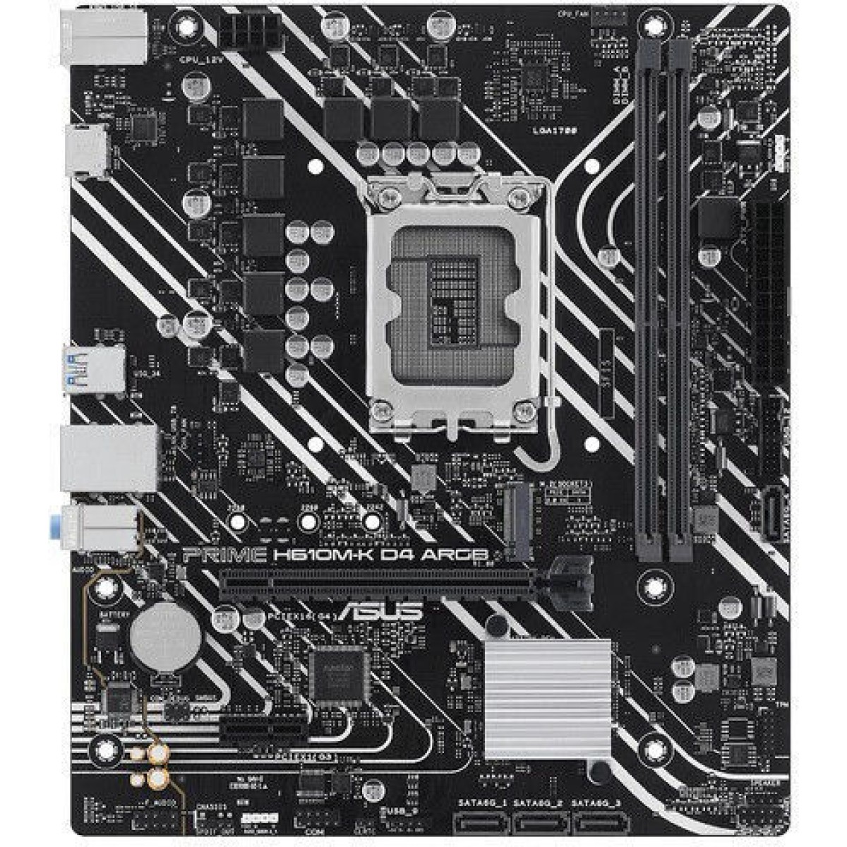 Asus Prime H610M-K D4 ARGB Motherboard Micro ATX με Intel 1700 Socket