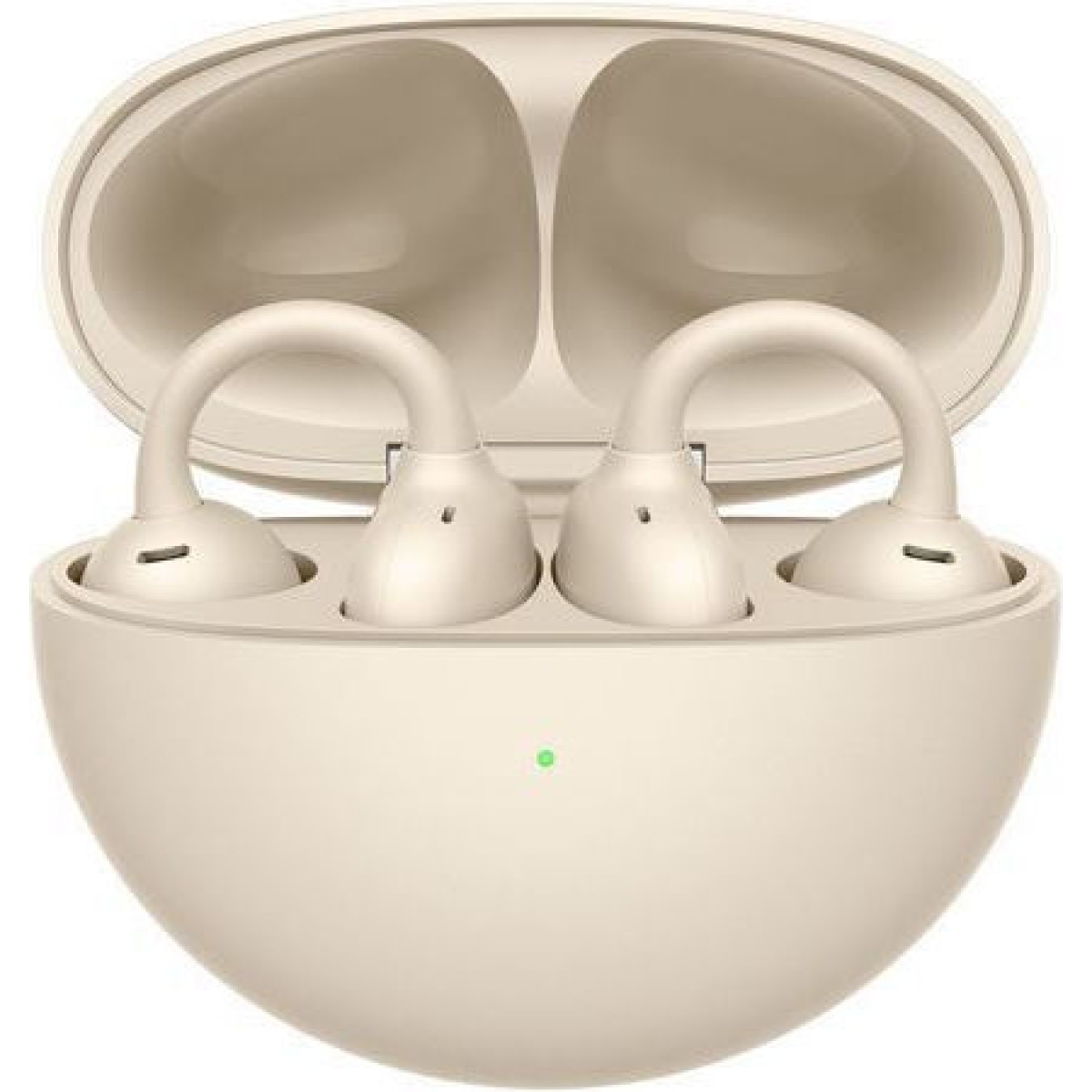 Huawei FreeClip Earbud Bluetooth Handsfree Ακουστικά με Αντοχή στον Ιδρώτα και Θήκη Φόρτισης Μπεζ