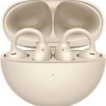 Huawei FreeClip Earbud Bluetooth Handsfree Ακουστικά με Αντοχή στον Ιδρώτα και Θήκη Φόρτισης Μπεζ
