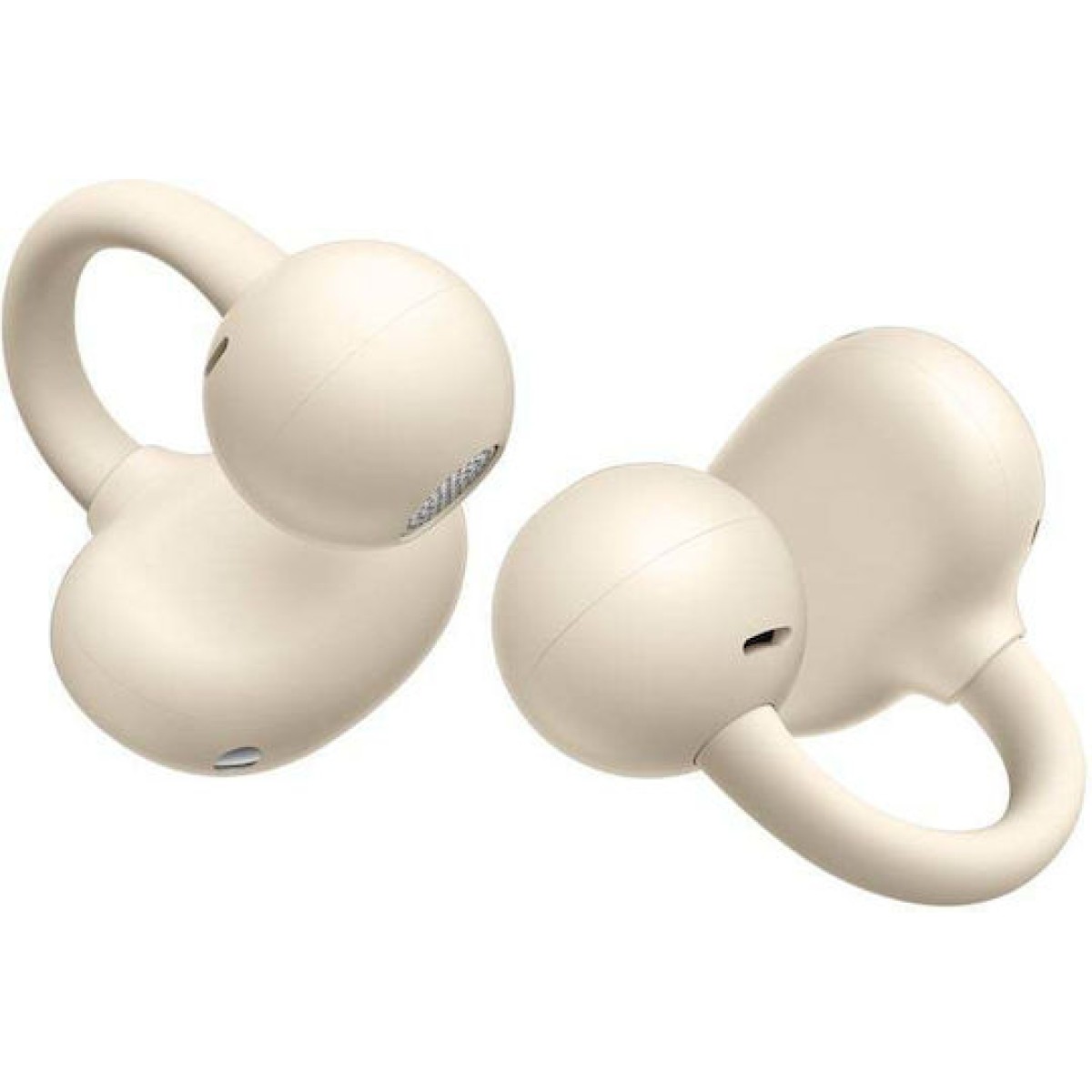 Huawei FreeClip Earbud Bluetooth Handsfree Ακουστικά με Αντοχή στον Ιδρώτα και Θήκη Φόρτισης Μπεζ
