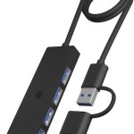 Icy Box USB 3.2 Hub με σύνδεση USB-A / USB-C