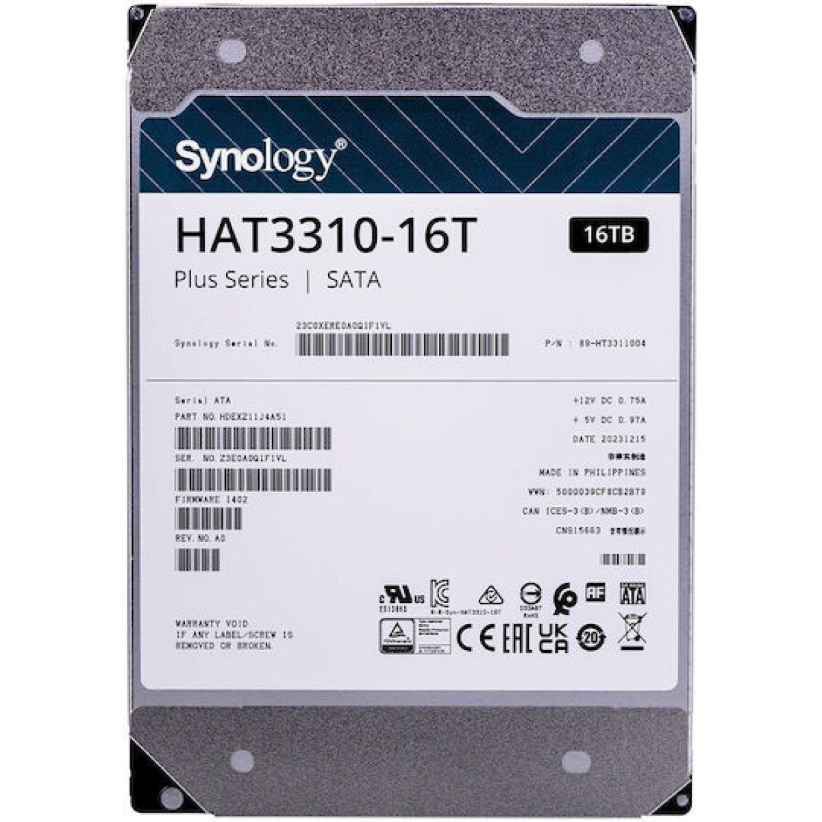 Synology Plus 16TB HDD Σκληρός Δίσκος 3.5