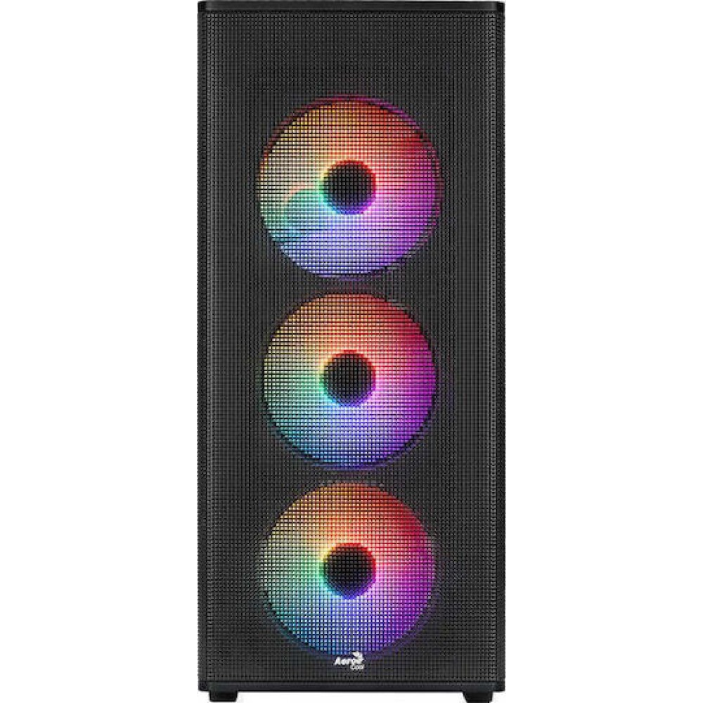 Aerocool Designer Gaming Midi Tower Κουτί Υπολογιστή με RGB Φωτισμό Μαύρο