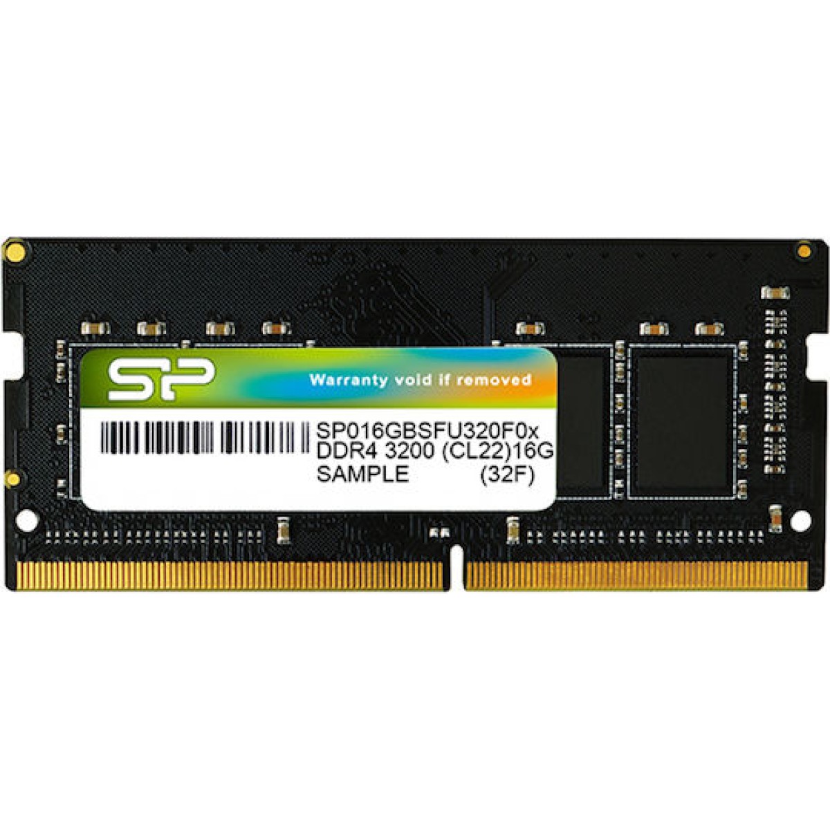 SILICON POWER μνήμη DDR4 SODIMM SP016GBSFU320X02, 16GB, 3200MHz, CL22