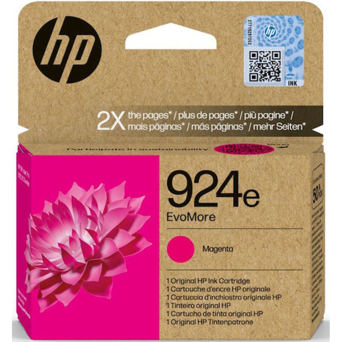 HP 924e EvoMore Γνήσιο Μελάνι Εκτυπωτή InkJet Ματζέντα (4K0U8NE)
