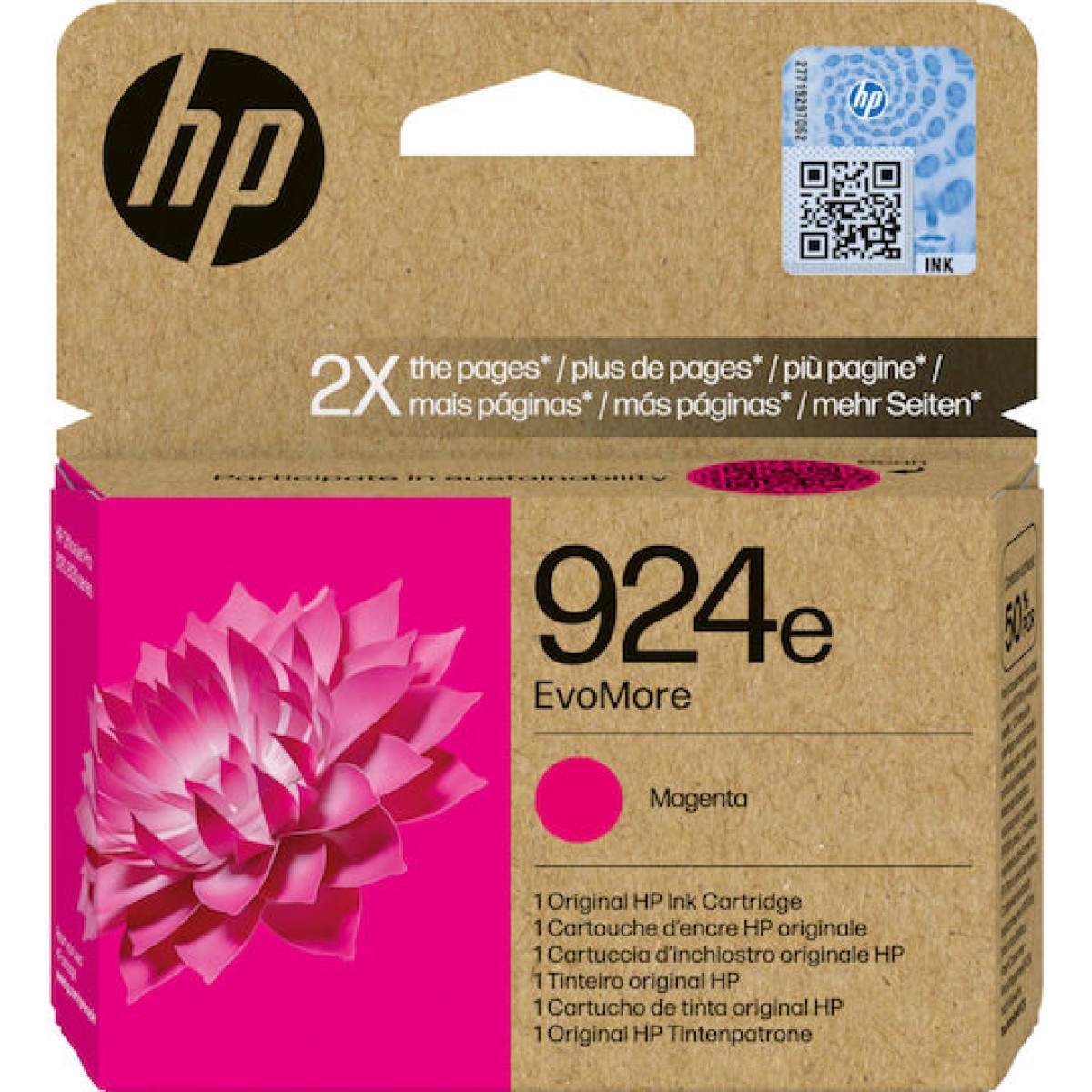 HP 924e EvoMore Γνήσιο Μελάνι Εκτυπωτή InkJet Ματζέντα (4K0U8NE)