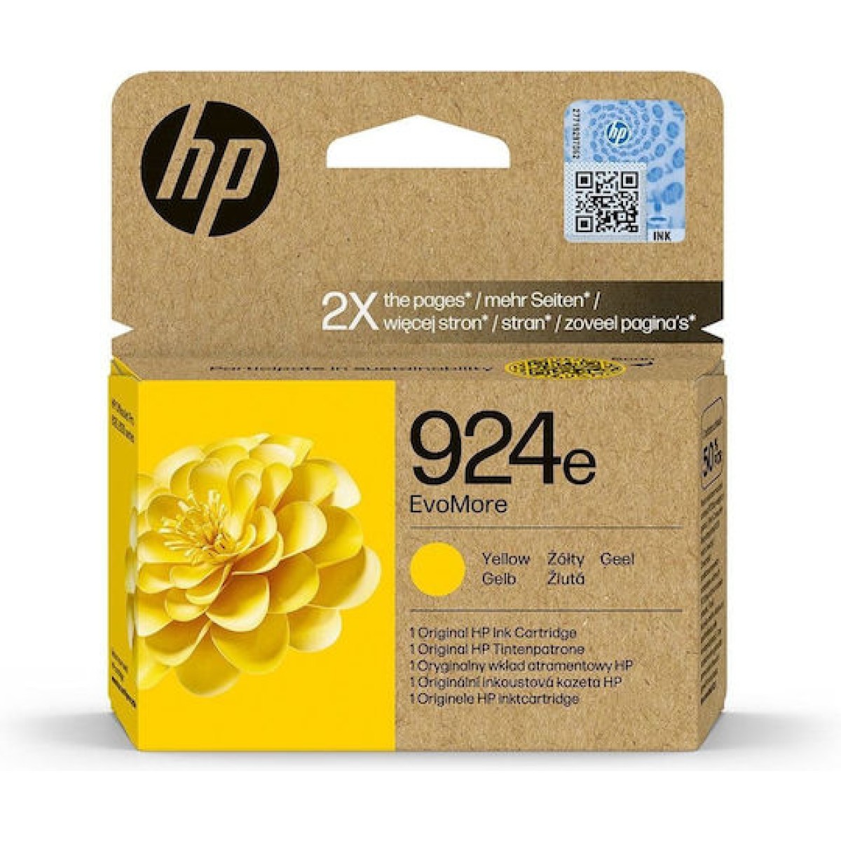 HP 924e EvoMore Γνήσιο Μελάνι Εκτυπωτή InkJet Κίτρινο (4K0U9NE)
