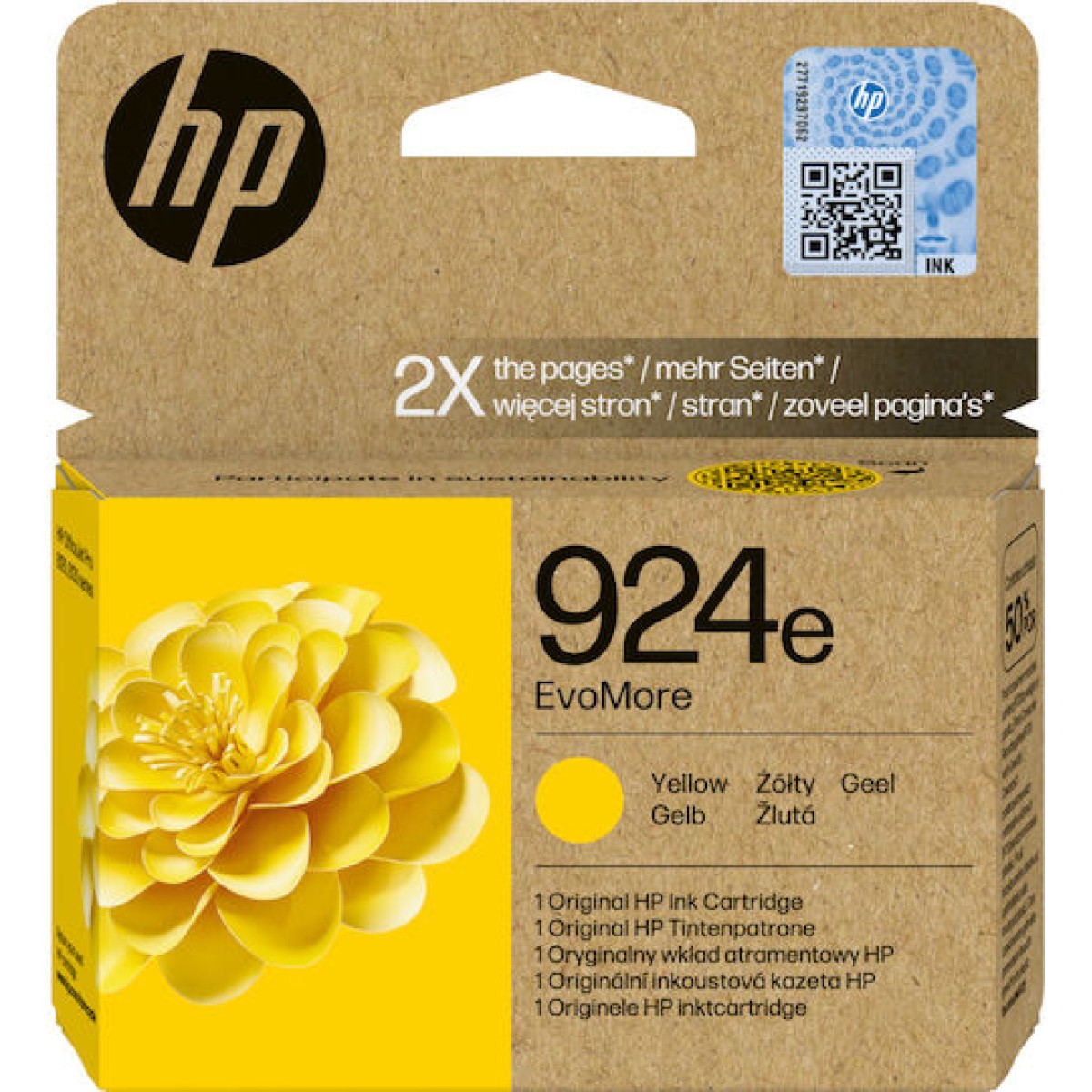 HP 924e EvoMore Γνήσιο Μελάνι Εκτυπωτή InkJet Κίτρινο (4K0U9NE)