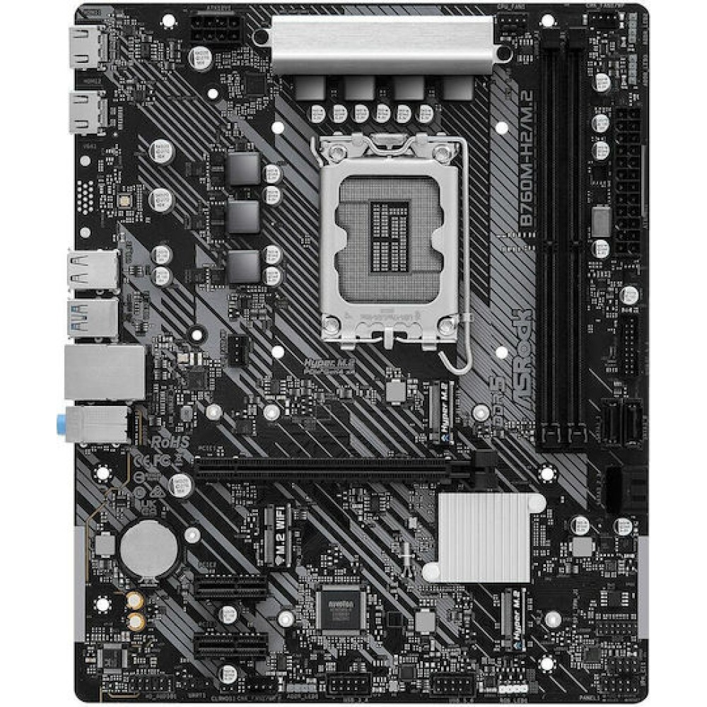 ASRock B760M-H2/M.2 Motherboard Micro ATX με Intel 1700 Socket