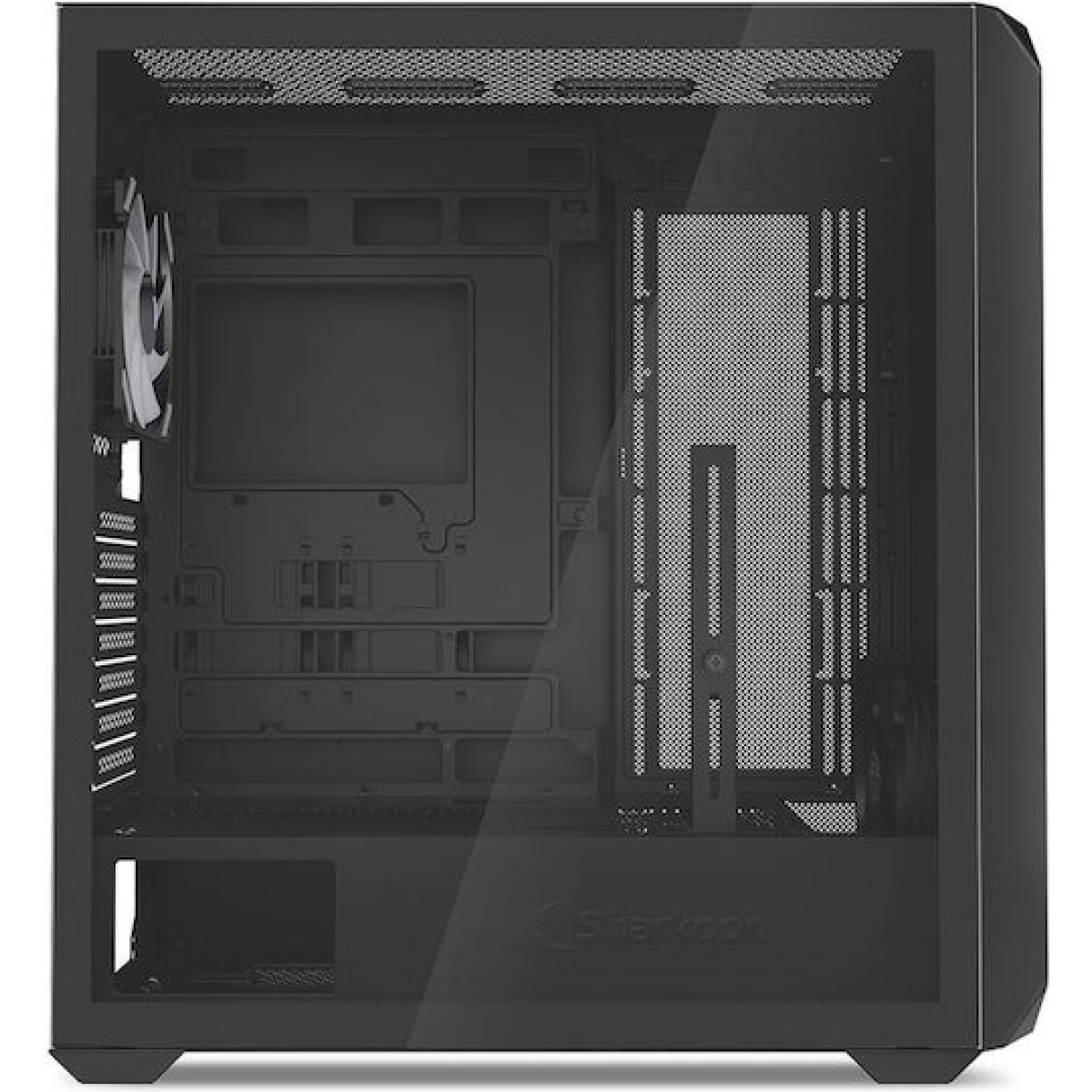 Sharkoon AK2 RGB Gaming Midi Tower Κουτί Υπολογιστή με Πλαϊνό Παράθυρο Μαύρο