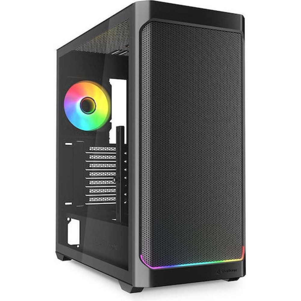 Sharkoon AK4W RGB Strip Gaming Midi Tower Κουτί Υπολογιστή με Πλαϊνό Παράθυρο Μαύρο