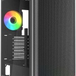 Sharkoon AK4W RGB Strip Gaming Midi Tower Κουτί Υπολογιστή με Πλαϊνό Παράθυρο Μαύρο