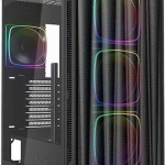 Sharkoon AK5M RGB Gaming Midi Tower Κουτί Υπολογιστή με Πλαϊνό Παράθυρο Μαύρο