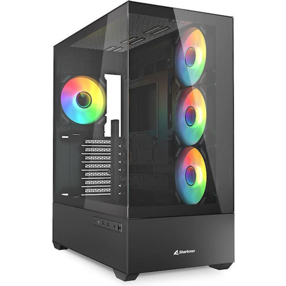 Sharkoon AK6 RGB Midi Tower Κουτί Υπολογιστή Μαύρο