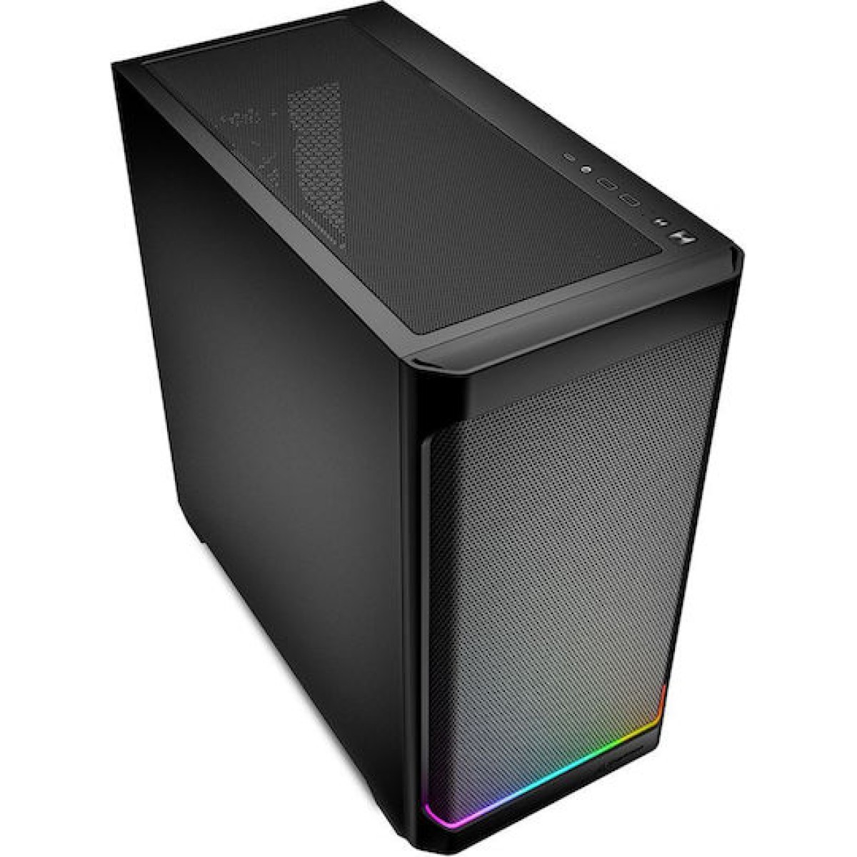 Sharkoon MK4 RGB Strip Gaming Midi Tower Κουτί Υπολογιστή με Πλαϊνό Παράθυρο Μαύρο