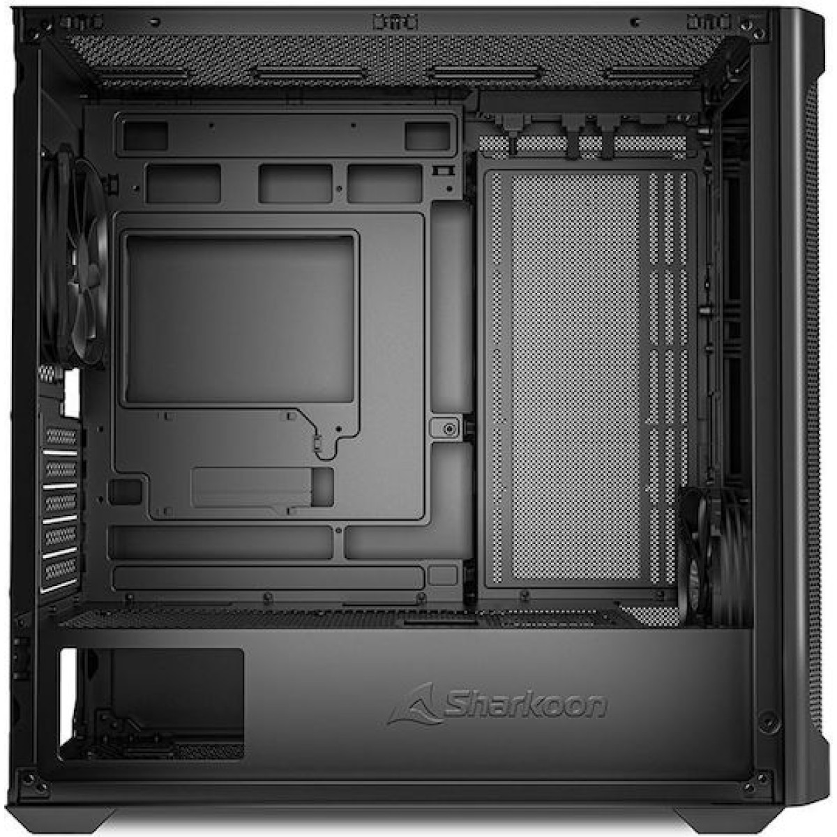 Sharkoon MK4 RGB Strip Gaming Midi Tower Κουτί Υπολογιστή με Πλαϊνό Παράθυρο Μαύρο