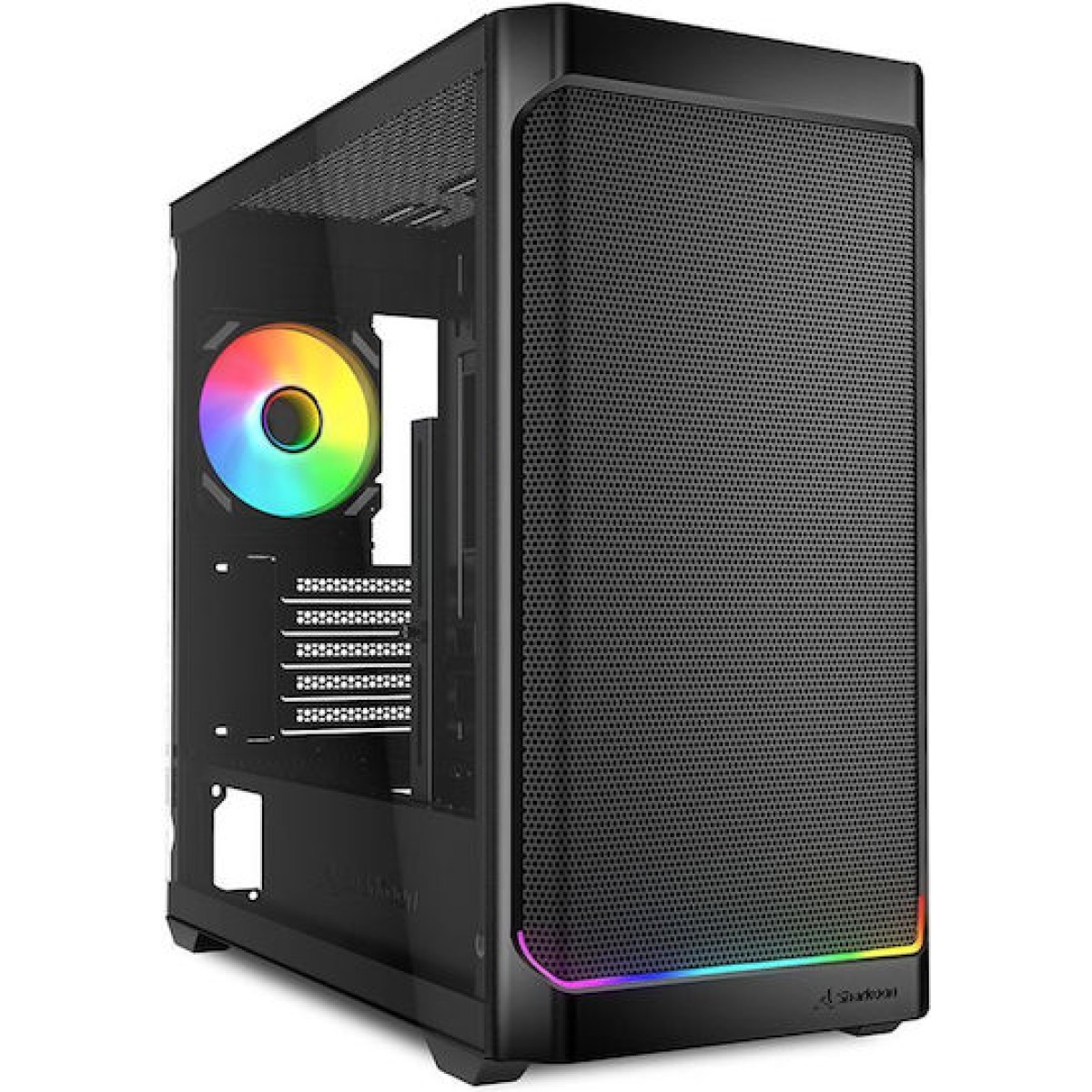 Sharkoon MK4W RGB Strip Gaming Midi Tower Κουτί Υπολογιστή με Πλαϊνό Παράθυρο Μαύρο