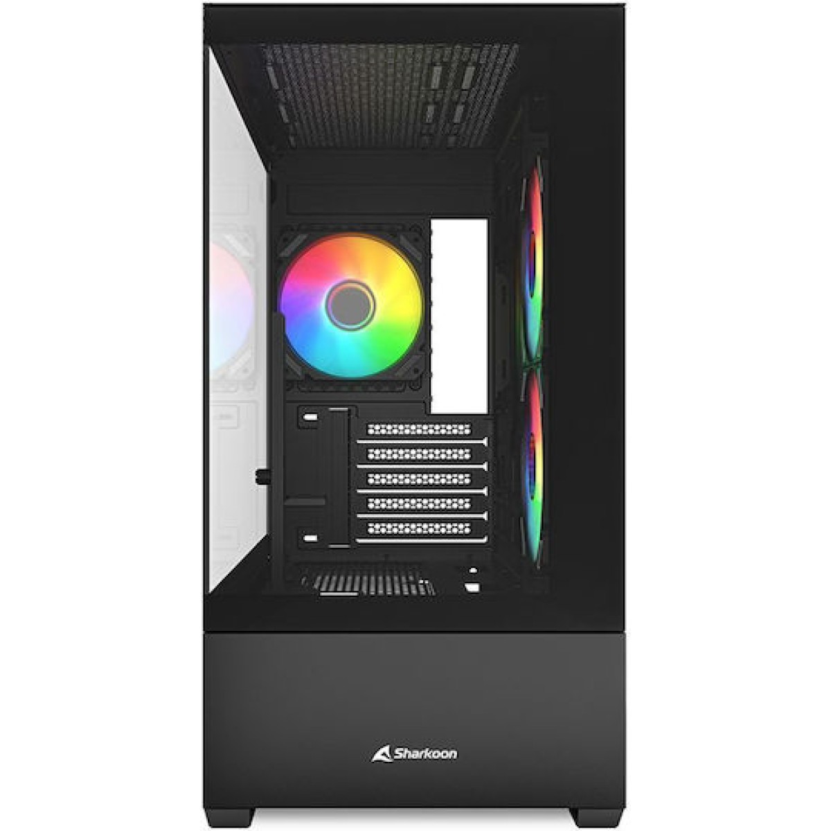 Sharkoon MK6 RGB Micro Tower Κουτί Υπολογιστή με Πλαϊνό Παράθυρο Μαύρο