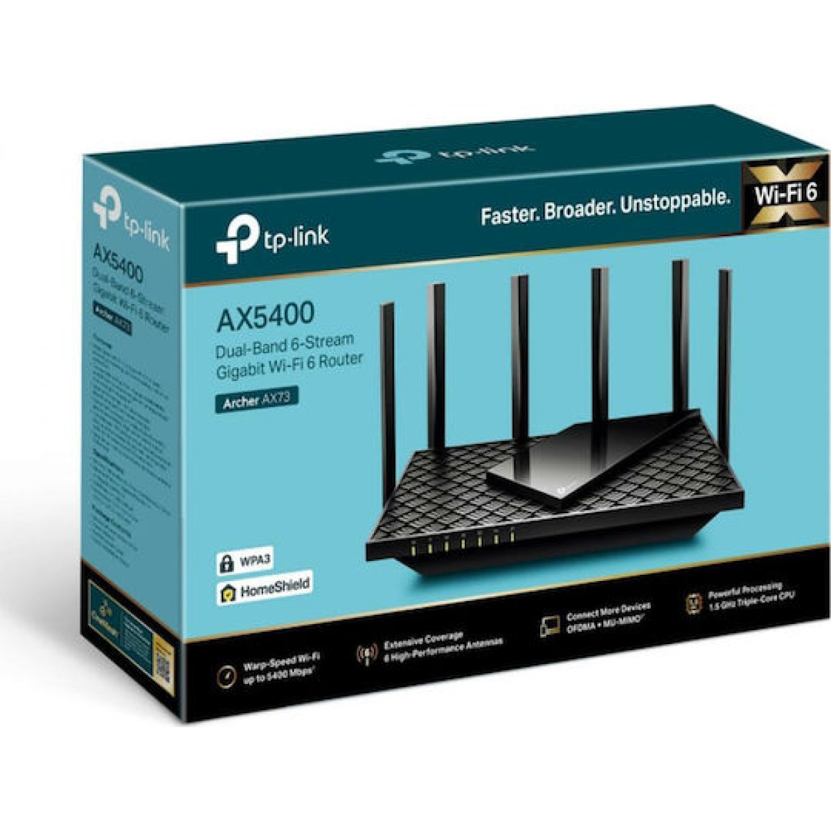 TP-LINK Archer AX73 v1 Ασύρματο Router Wi‑Fi 6 με 4 Θύρες Gigabit Ethernet