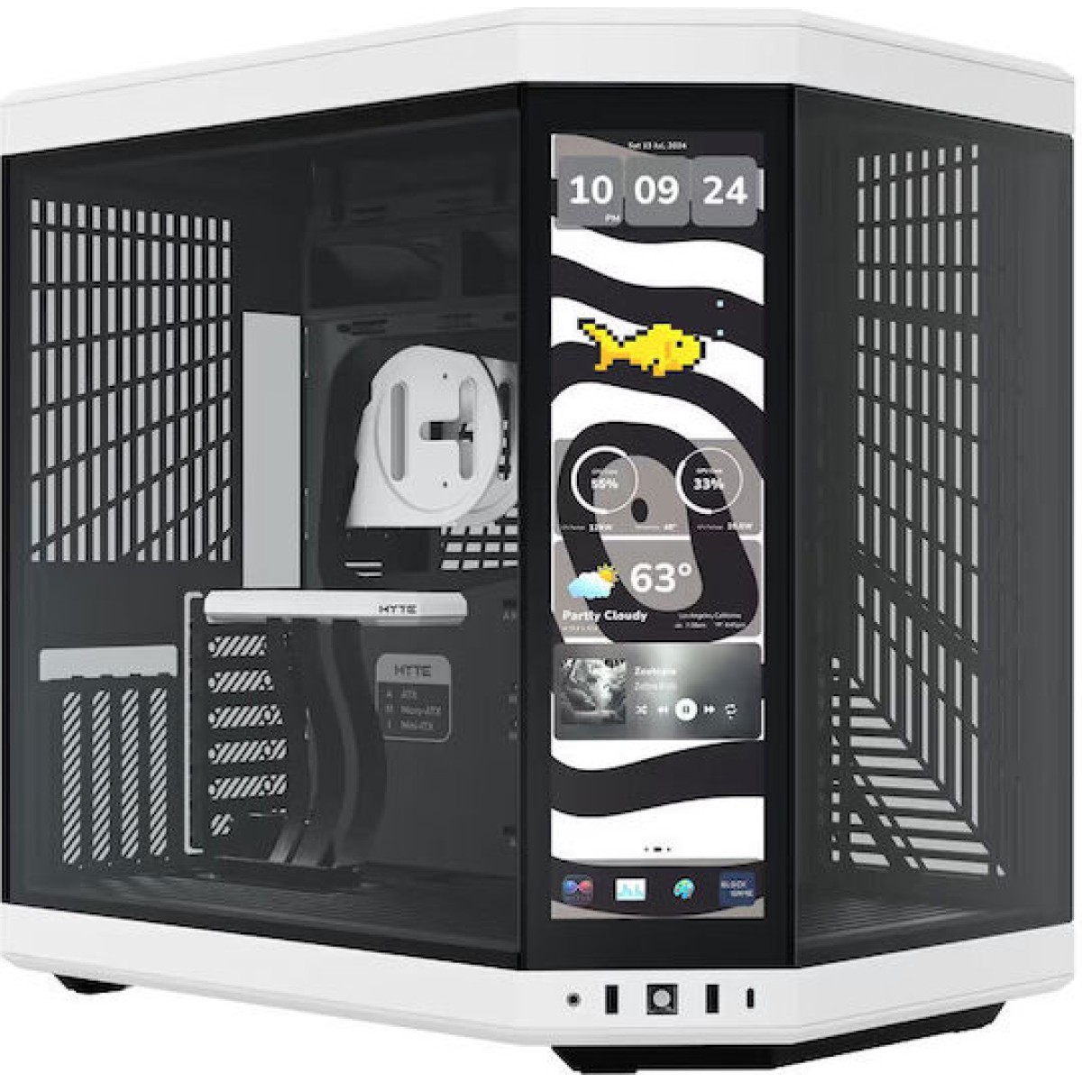 HYTE Y70 Touch Infinite Gaming Midi Tower Κουτί Υπολογιστή με Πλαϊνό Παράθυρο Panda