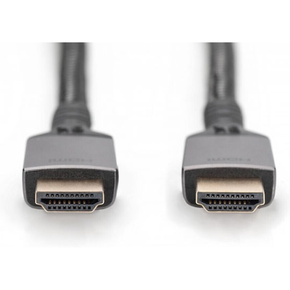 Digitus HDMI 2.1 Braided Cable HDMI male - HDMI male 1m Μαύρο